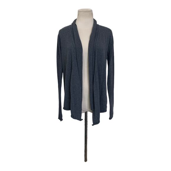 Prana gray organic cotton long sleeves open front cardigan size Small - Picture 8 of 9